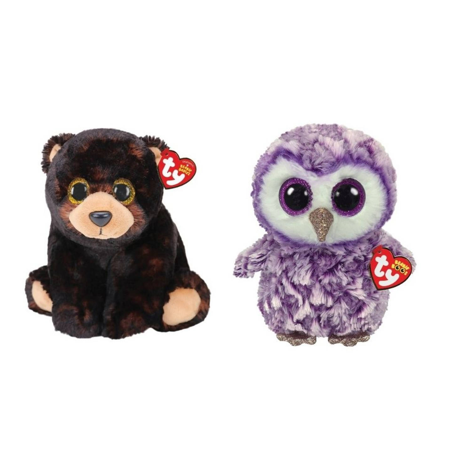 ty - Knuffel - Beanie Buddy - Kodi Bear & Moonlight Owl
