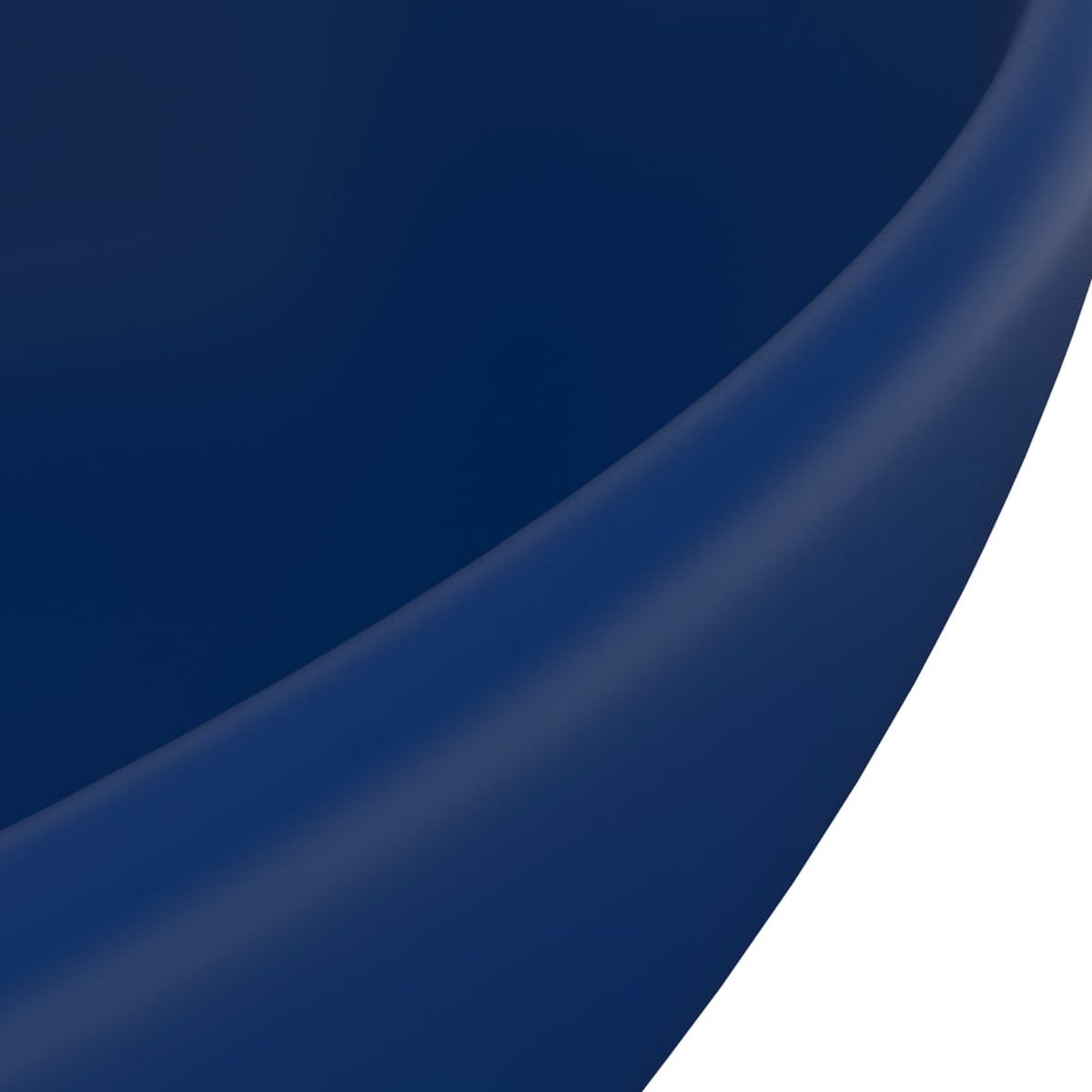 Vidaxl Wastafel Ovaal 40x33 Cm Keramiek Mat Donker - Blauw