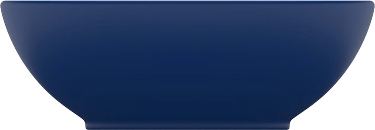 Vidaxl Wastafel Ovaal 40x33 Cm Keramiek Mat Donker - Blauw