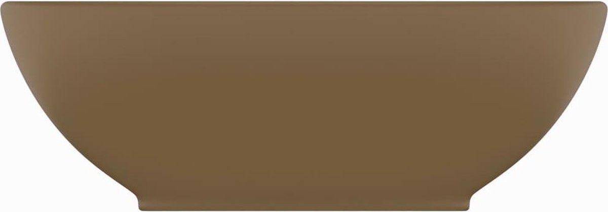 Vidaxl Wastafel Ovaal 40x33 Cm Keramiek Mat Crème
