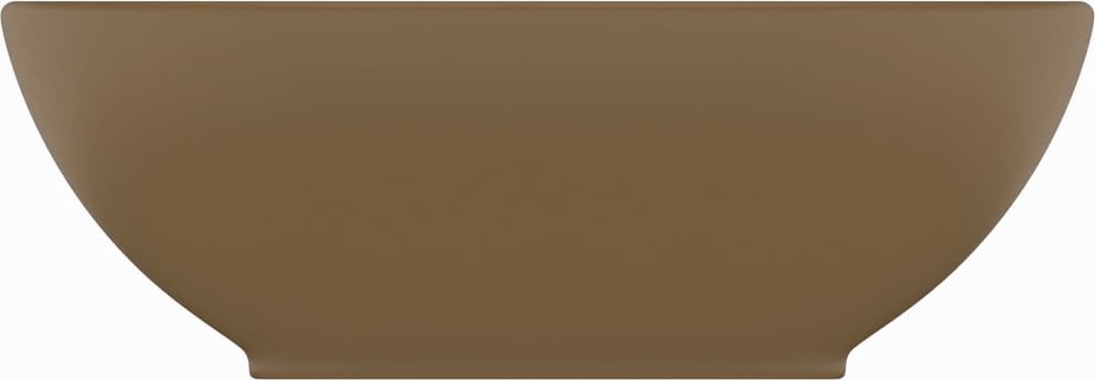 Vidaxl Wastafel Ovaal 40x33 Cm Keramiek Mat Crème
