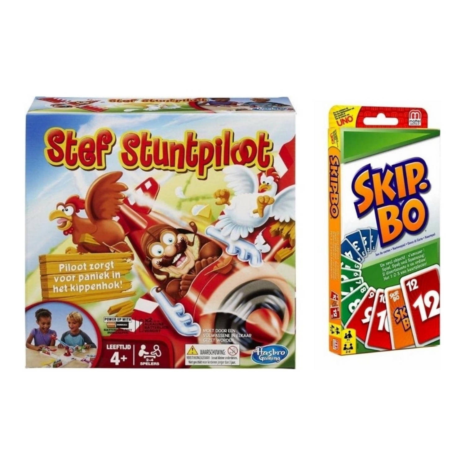 Spellenbundel - 2 Stuks - Stef Stuntpiloot & Skip-bo