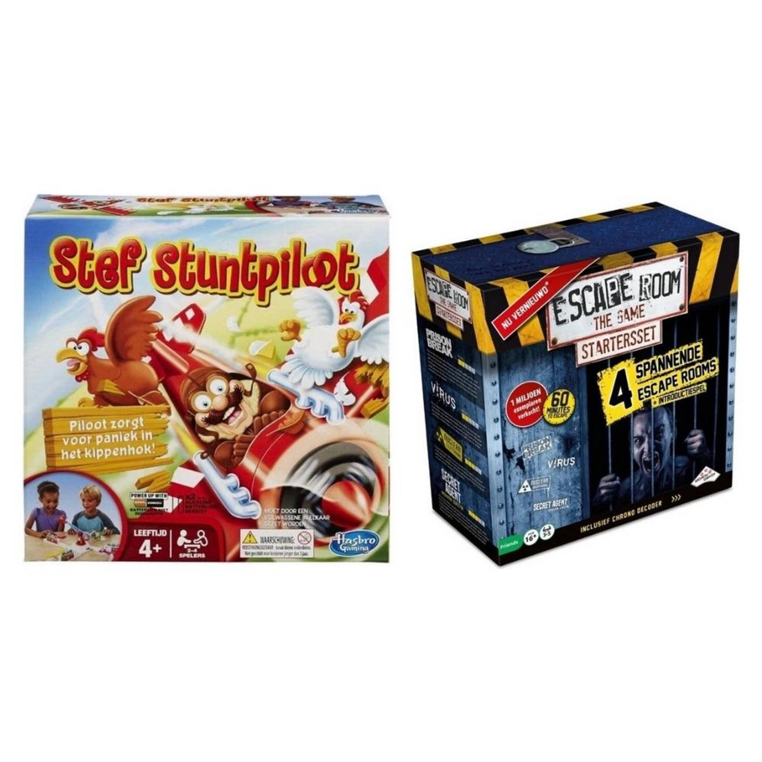 Spellenbundel - 2 Stuks - Stef Stuntpiloot & Escape Room