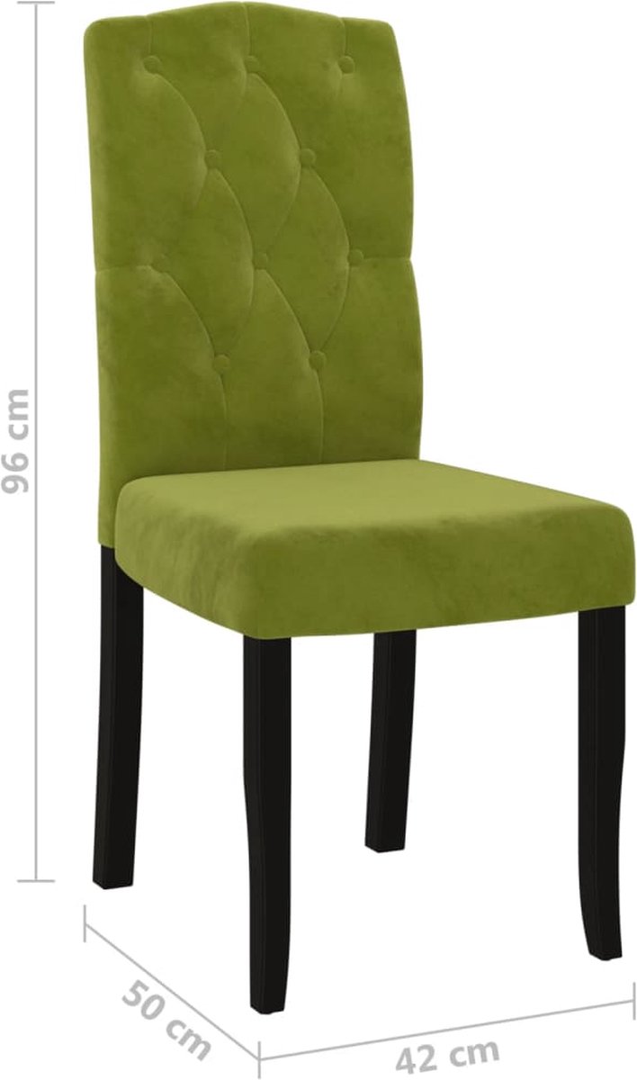 Vidaxl Eetkamerstoelen 4 St Fluweel Licht - Groen