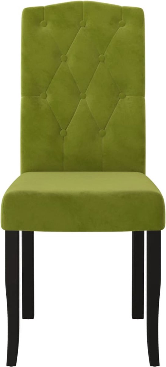 Vidaxl Eetkamerstoelen 4 St Fluweel Licht - Groen