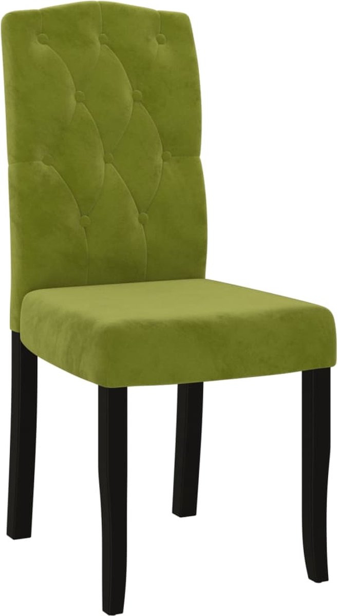 Vidaxl Eetkamerstoelen 4 St Fluweel Licht - Groen