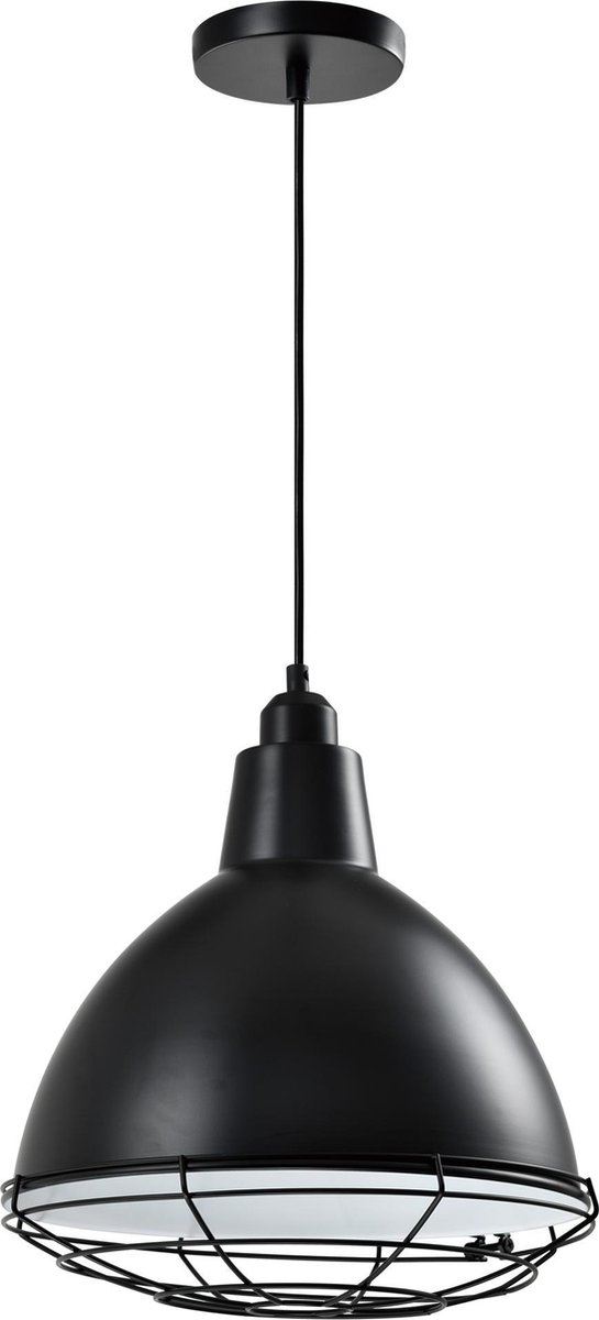 Quvio Hanglamp Rond Met Metal Frame - Quv5166l-black - Zwart