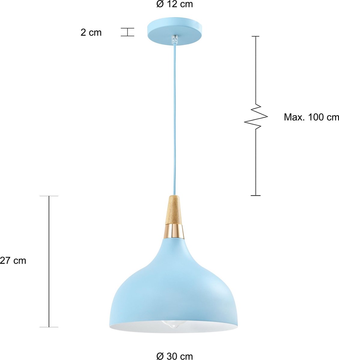 Quvio Hanglamp Rond - Quv5136l-blue - Blauw