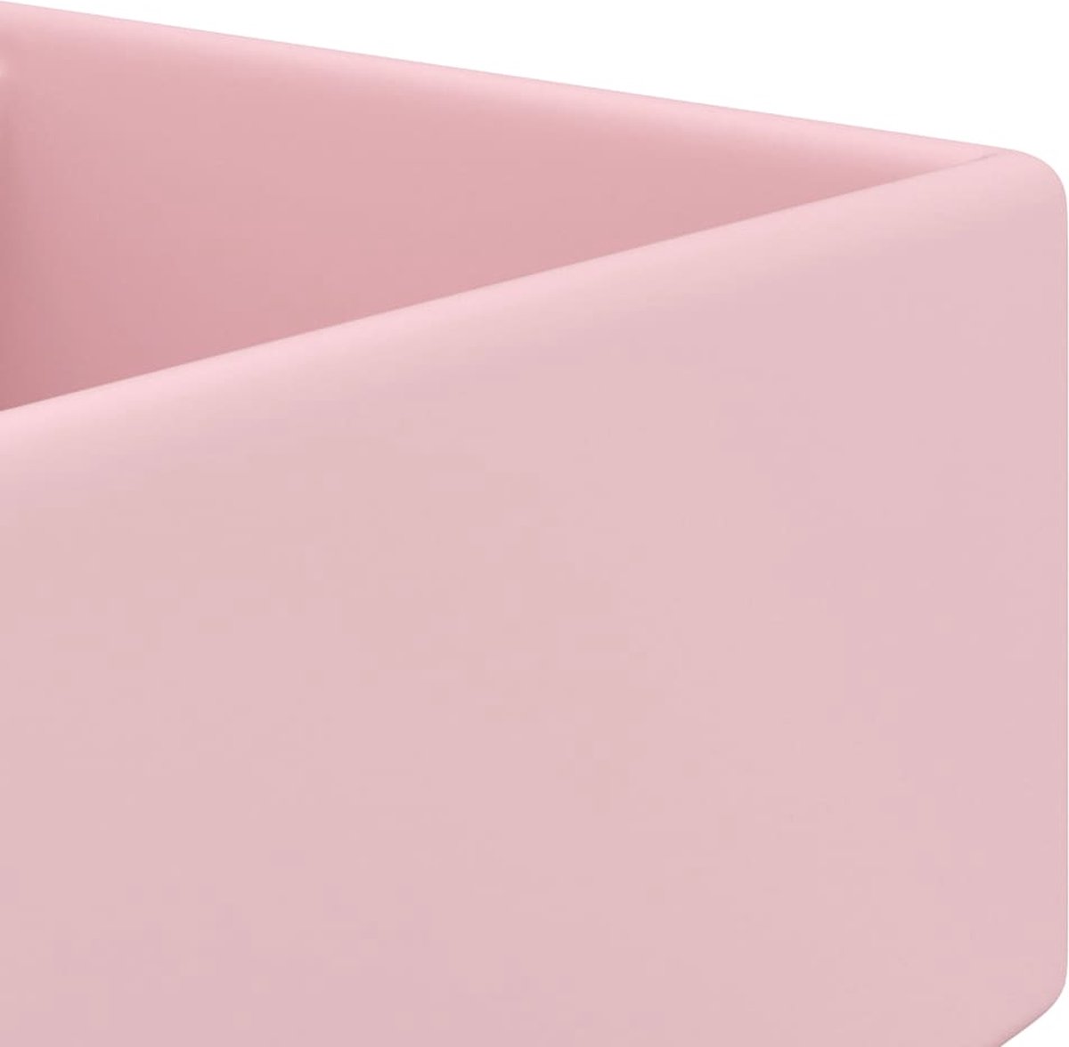 Vidaxl Wastafel Met Overloop Vierkant 41x41 Cm Keramiek Mat - Roze