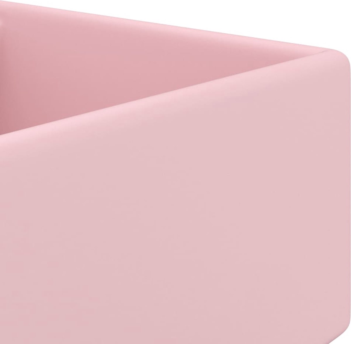 Vidaxl Wastafel Met Overloop Vierkant 41x41 Cm Keramiek Mat - Roze