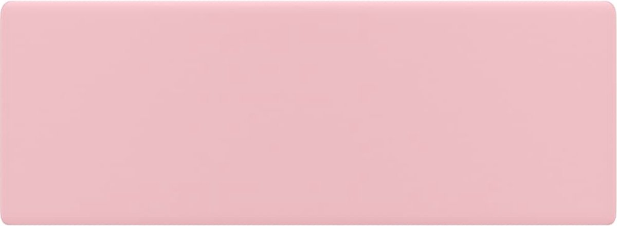 Vidaxl Wastafel Met Overloop Vierkant 41x41 Cm Keramiek Mat - Roze
