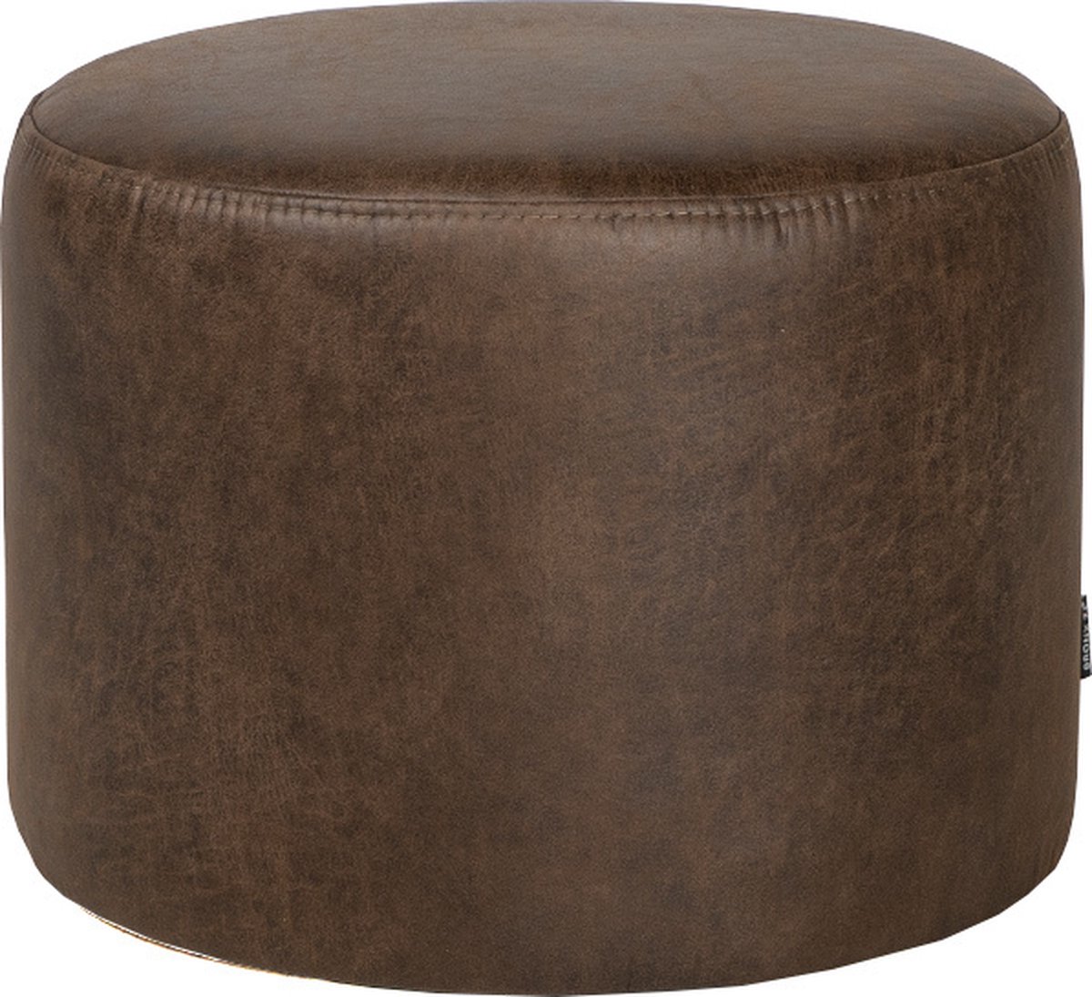 Bronx71 Eco-leren Poef Kyla. - Bruin