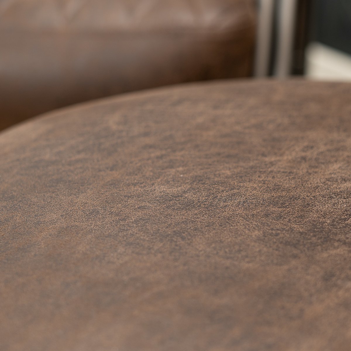 Bronx71 Eco-leren Poef Kyla. - Bruin