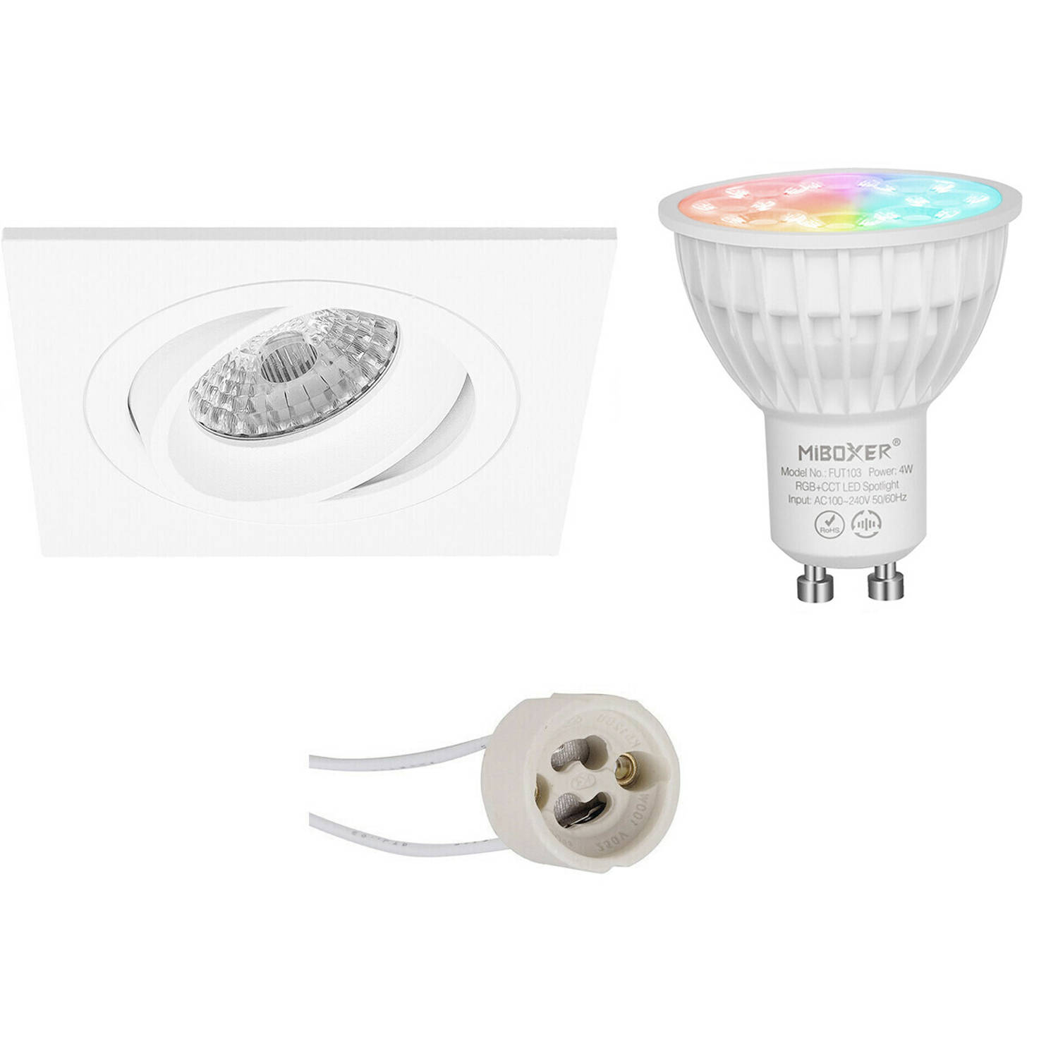 Mi-light Miboxer - Led Spot Set Gu10 - Smart Led - Wifi Led - Slimme Led - 4w - Rgb+cct - Aanpasbare Kleur - Dimbaar -