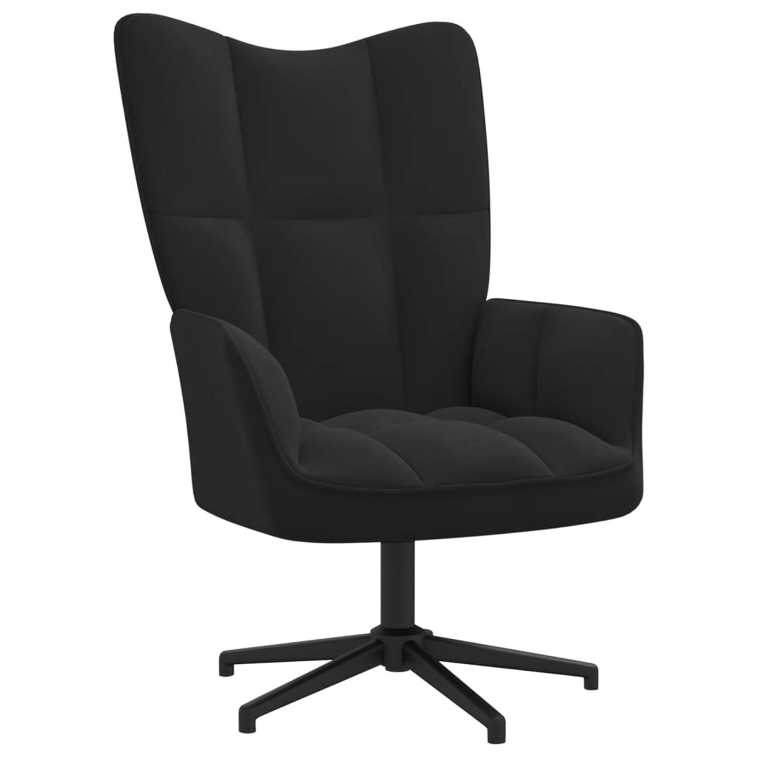 Vidaxl Relaxstoel Fluweel - Negro