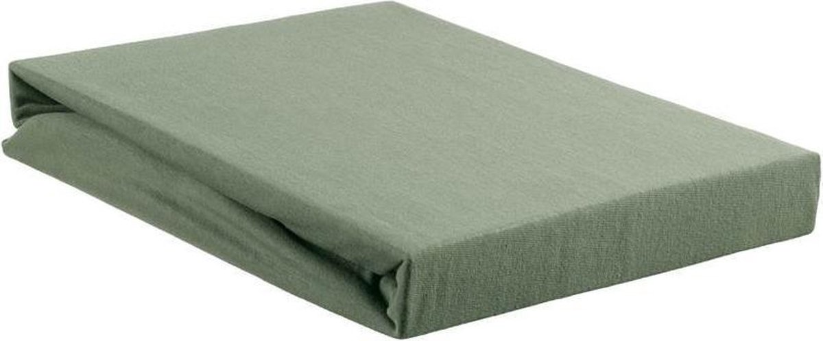 Beddinghouse Jersey Hoeslaken - 100% Gebreide Jersey Katoen - Lits-jumeaux (160x200/220 Cm) - Green - Groen