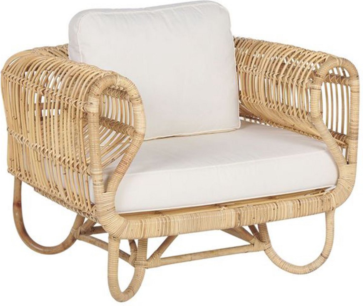 Beliani Dolcedo - Fauteuil-natuurlijk-rotan - Beige