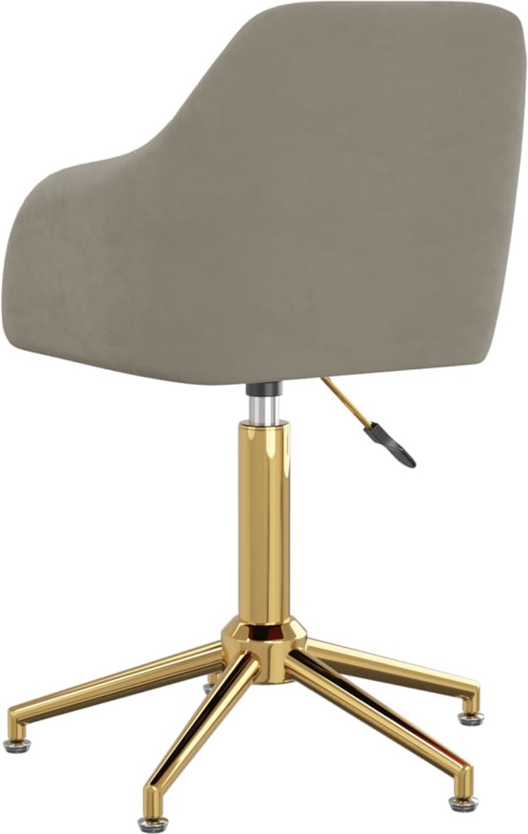 Vidaxl Eetkamerstoelen Draaibaar 2 St Fluweel Licht - Grijs