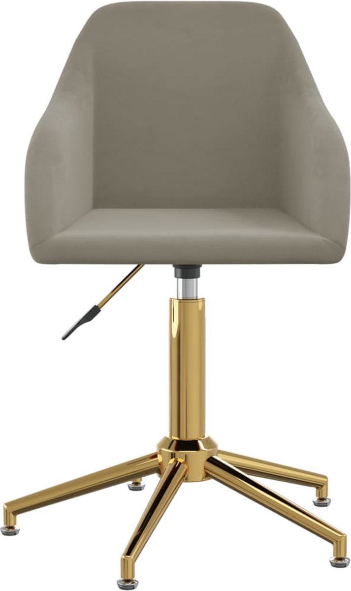 Vidaxl Eetkamerstoelen Draaibaar 2 St Fluweel Licht - Grijs