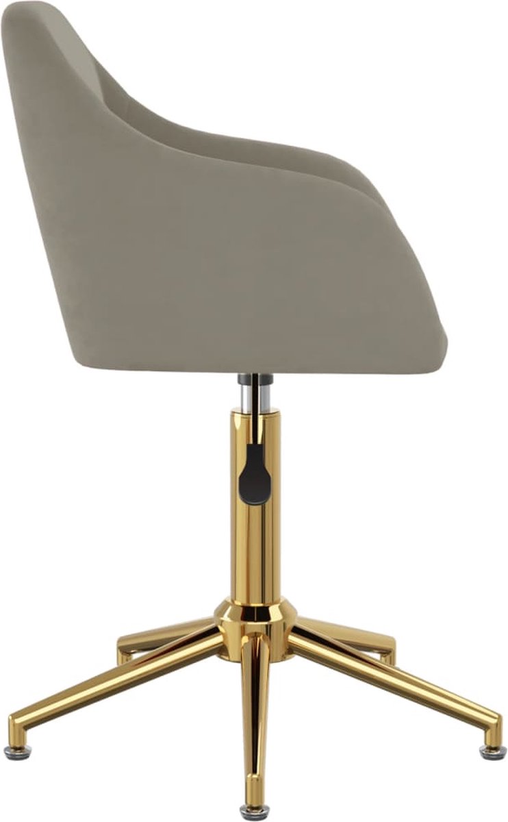 Vidaxl Eetkamerstoelen Draaibaar 2 St Fluweel Licht - Grijs