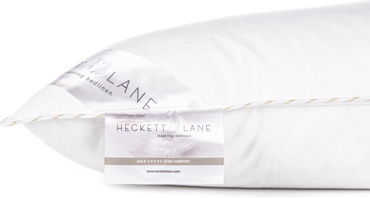Heckett & Lane Hoofdkussen Gold 65% Ganzendons - 80x80cm