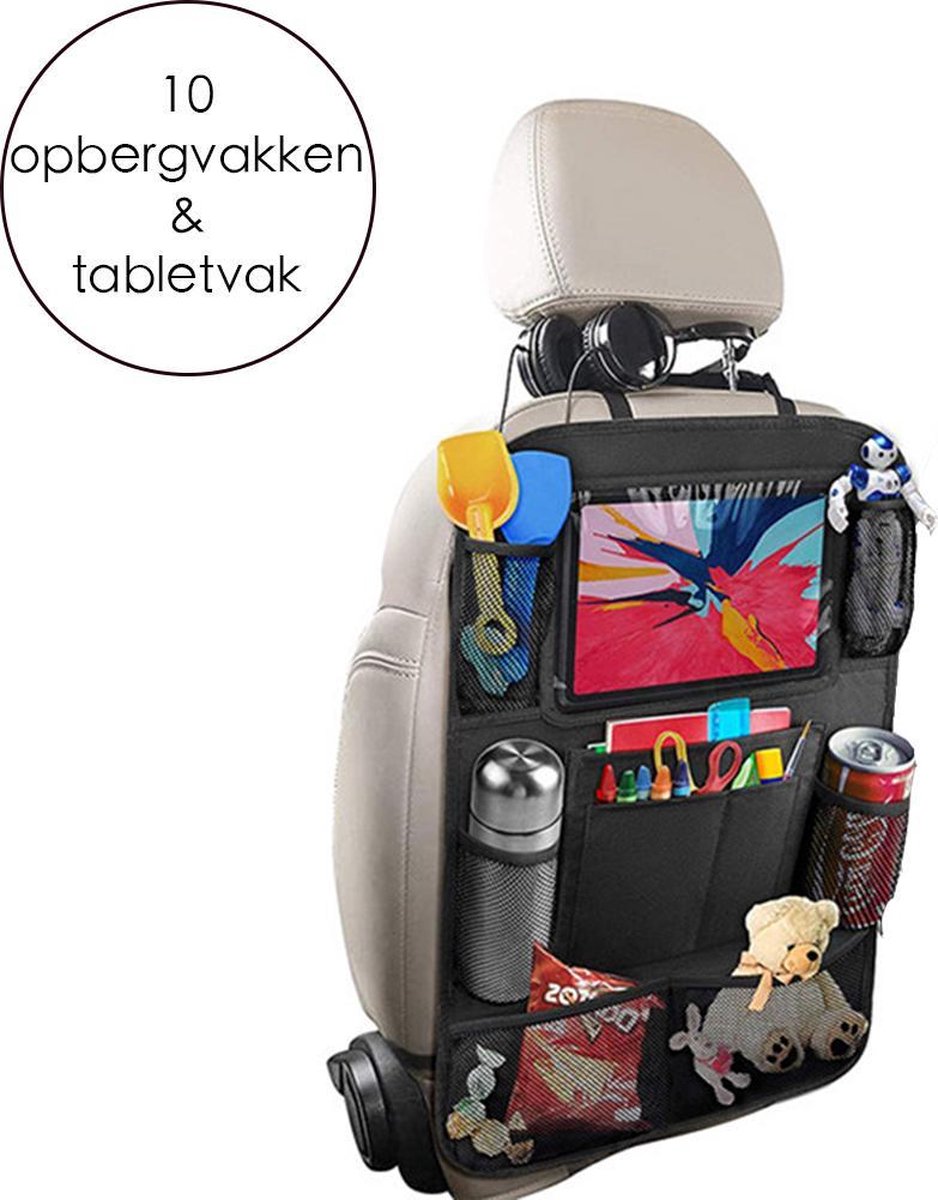 Autostoel Organizer Voor Kinderen - Opbergsysteem Auto - Zwart
