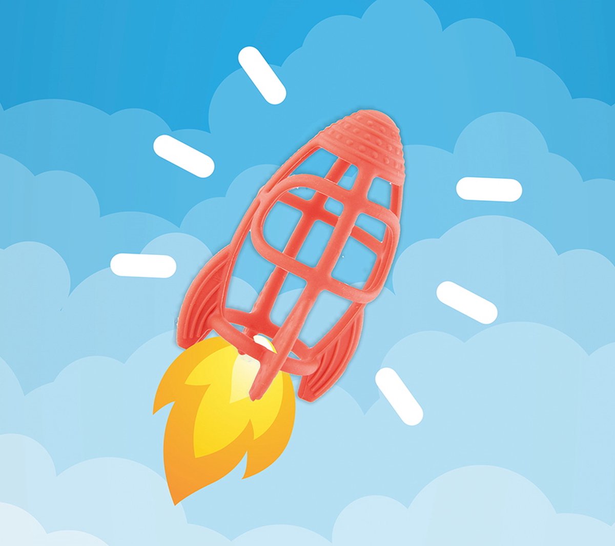 Bo Jungle B-rocket Siliconen Bijtspeeltje Raket