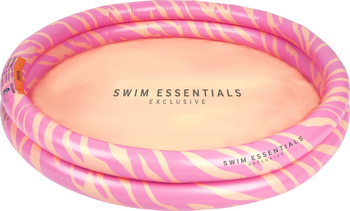Swim Essentials Kinderzwembad Roze Zebraprint 100 Cm