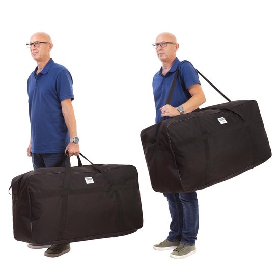 TRAVELZ Grote Tas Lichte Xxl Allround Sporttas 175 Liter 92 X 38 X 50cm Opbergtas - Zwart