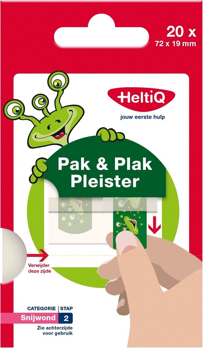 Heltiq Pak & Plak Pleister Snijwond 2 - Groen
