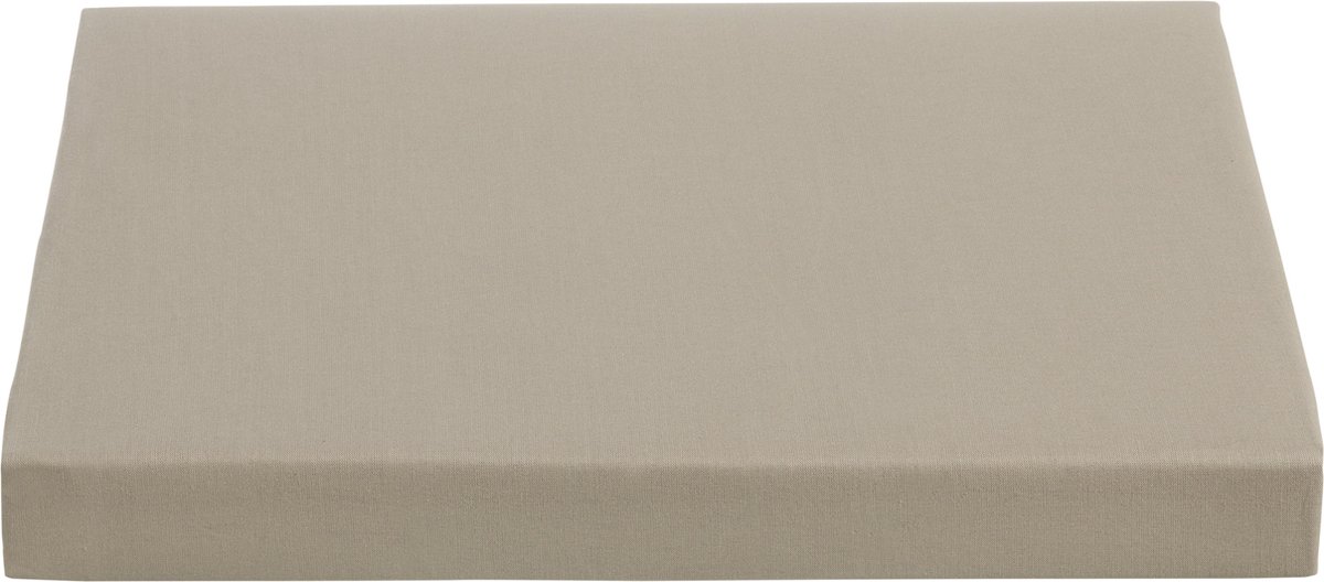 AMBIANTE Percaline Katoen Topper Hoeslaken - 100% Percaline Katoen - 1-persoons (90x200 Cm) - Taupe