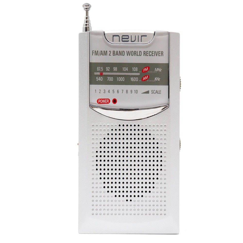 nevir Radio Bolsillo - NVR-136, Plata