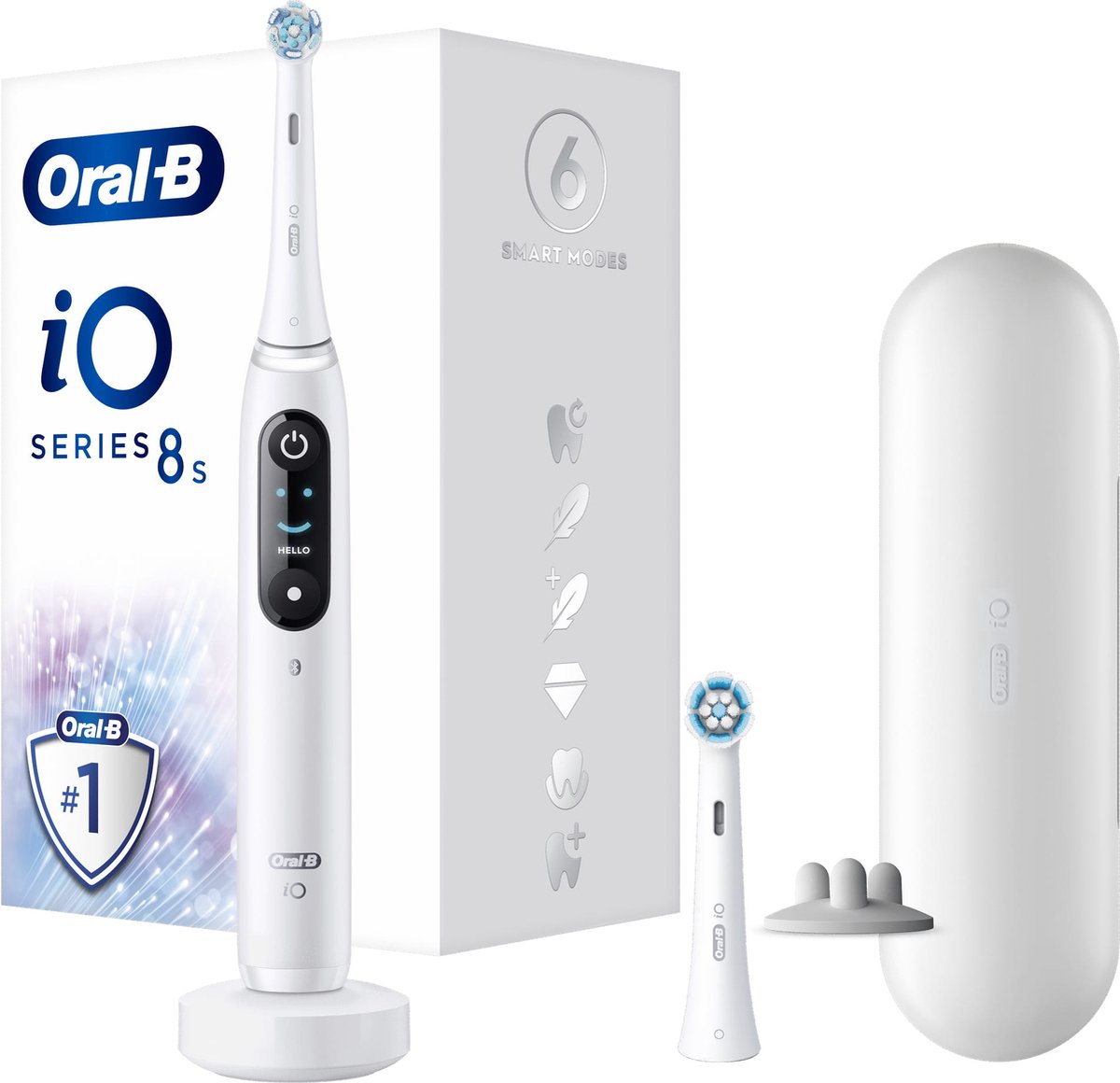 Oral B Oral-B elektrische tandenborstel iO Serie 8s(Wit) + extra refill