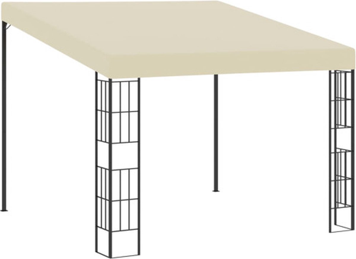 Vidaxl Wandprieel 3x3 M Stof Crème