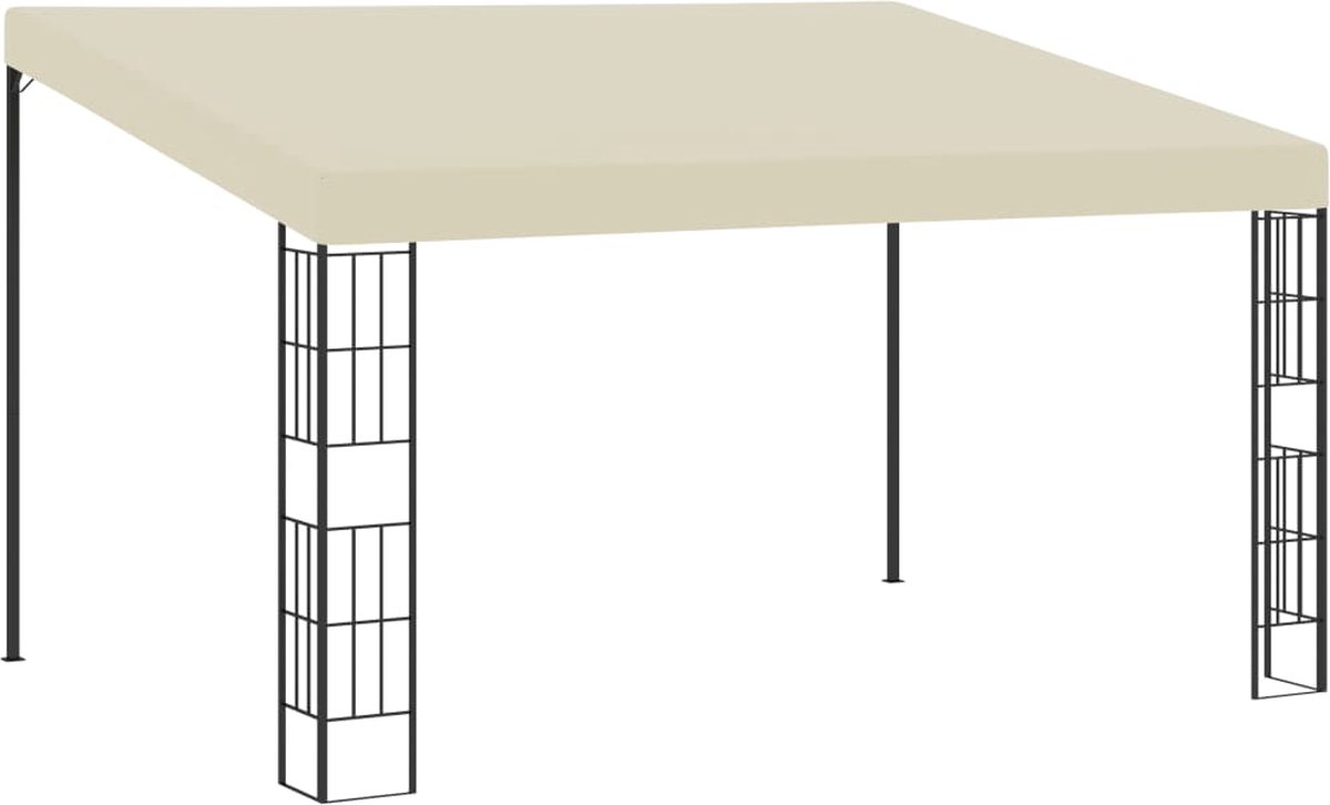 Vidaxl Wandprieel 3x4 M Stof Crème