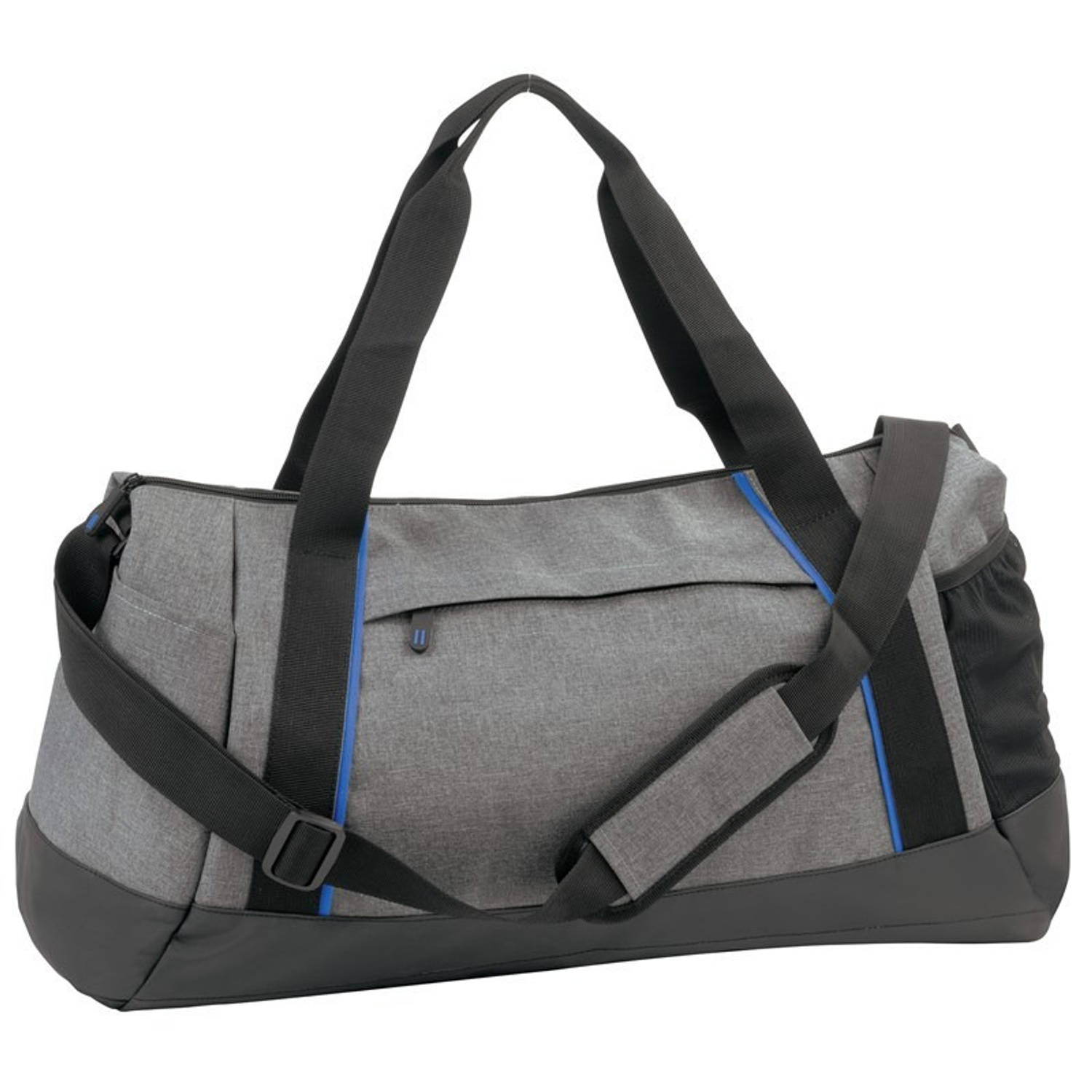 /zwarte Sporttas/weekendtas 52 Cm - 45 Liter - Fitness/sporttassen - Weekendtassen/reistassen - Grijs