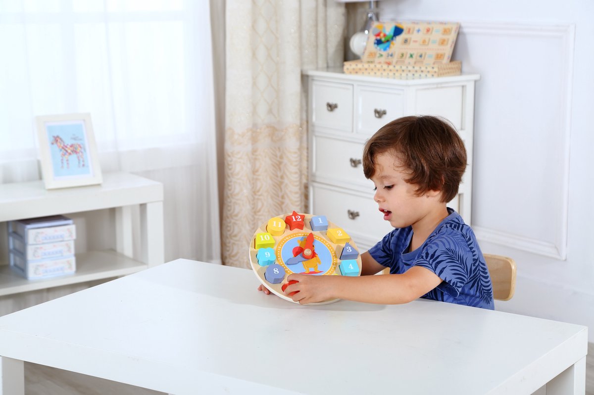 Disney Leerklok/vormenpuzzel Winnie The Pooh 22 Cm Hout 13-delig