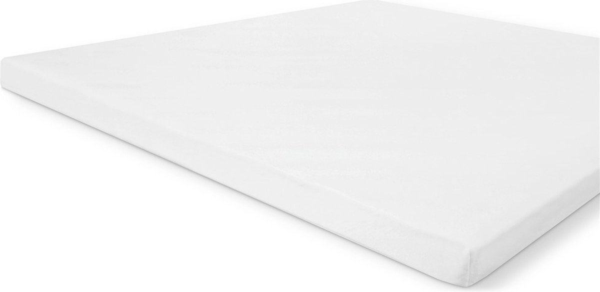 Walra Katoen Molton Topper Hoeslaken - 100% Katoen - 2-persoons (140x200 Cm) - - Wit