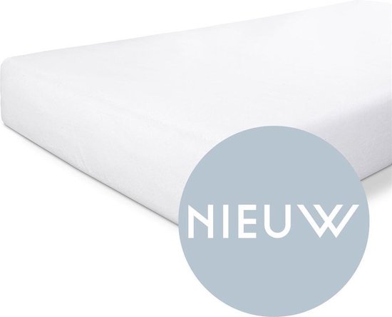 Walra Katoen Molton Hoeslaken - 100% Katoen - Lits-jumeaux (180x200 Cm) - - Wit