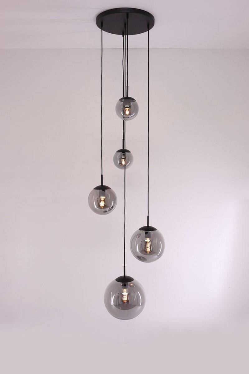 Steinhauer Hanglamp Bollique Vide H 350 Cm Rook - Zwart