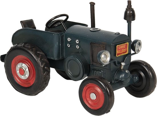 Clayre & Eef Lanz Tractor Model Licentie 17*10*11 Cm Metaal 6y3799 - Groen