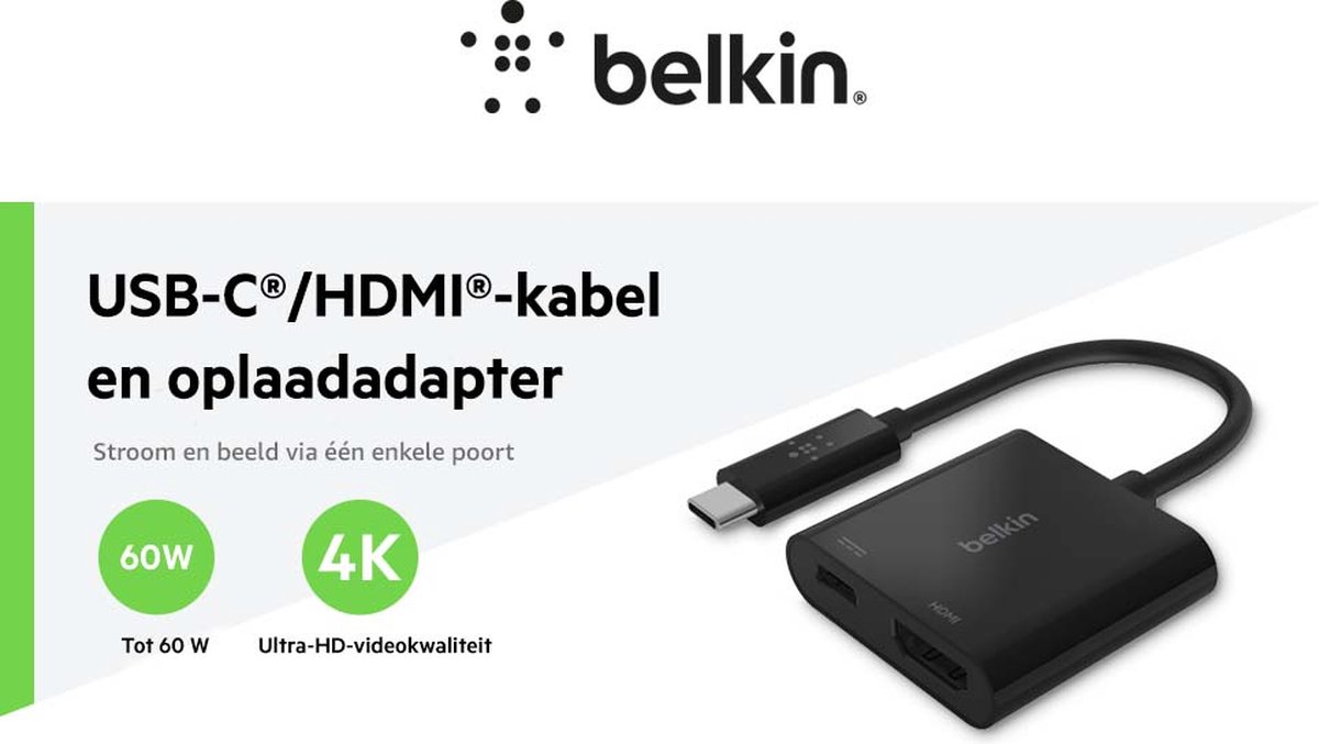 Belkin USB-C TO HDMI + CHARGE ADAPTER 60W