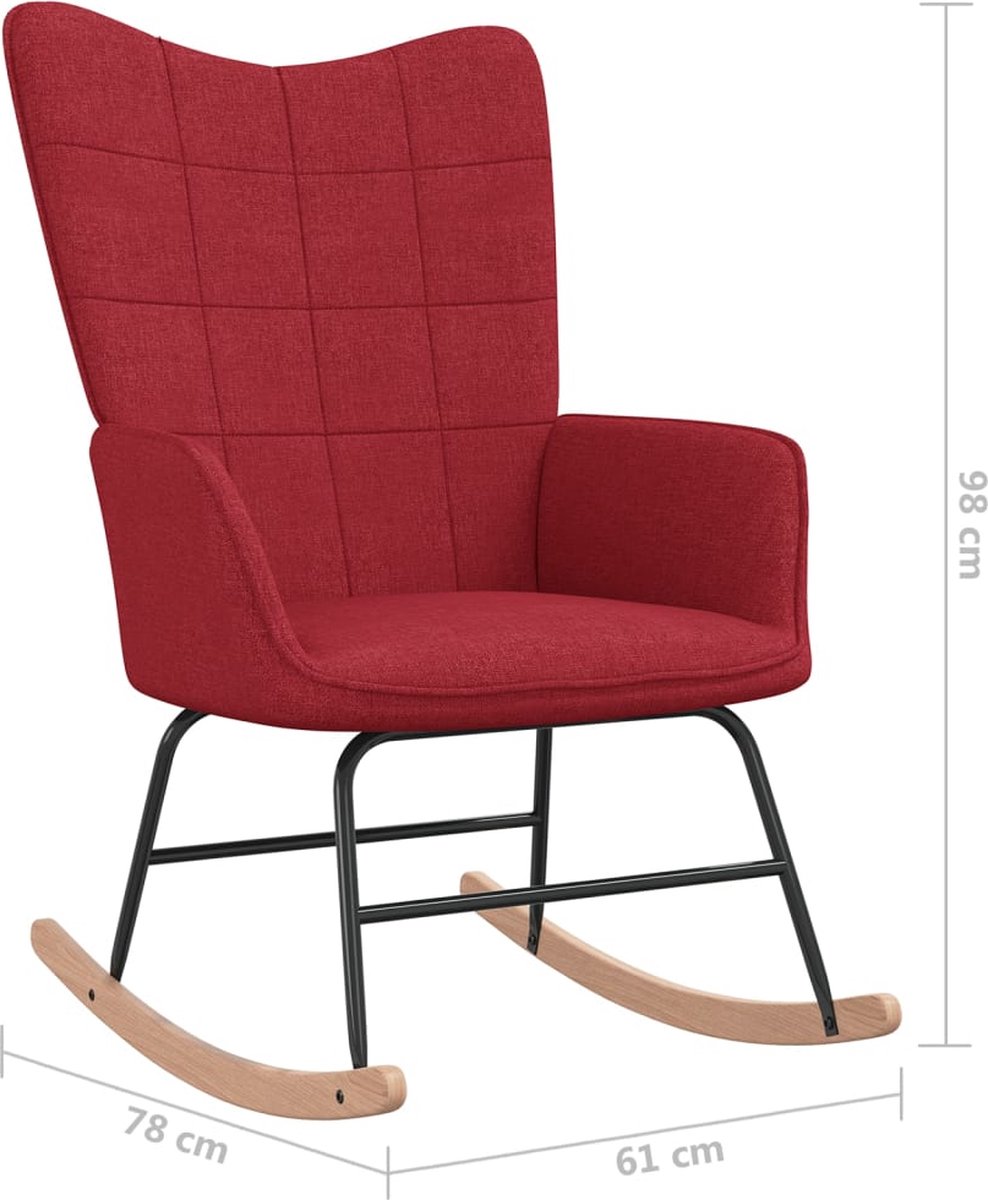 Vidaxl Schommelstoel Stof Wijn - Rood