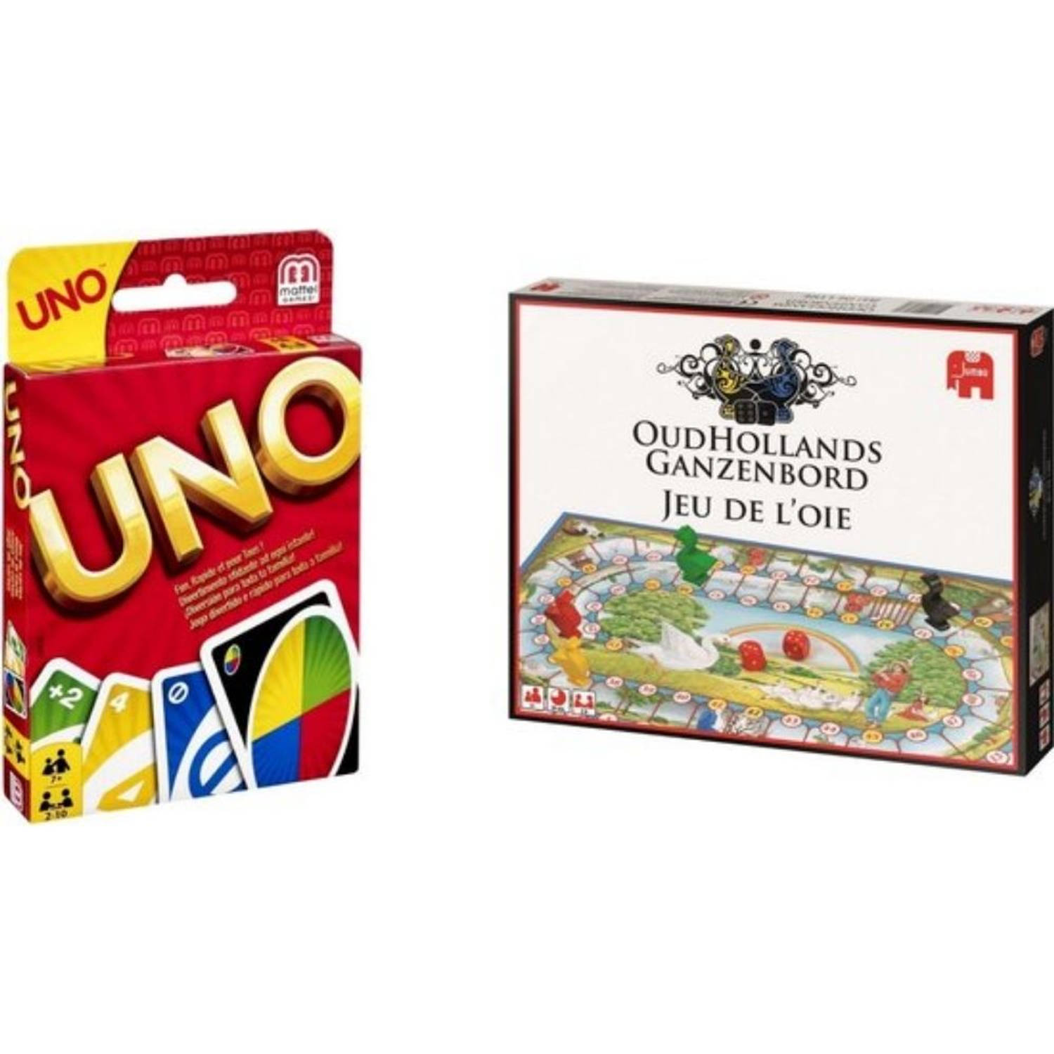 Hasbro Spellenbundel - 2 Stuks - Uno & Ganzenbord