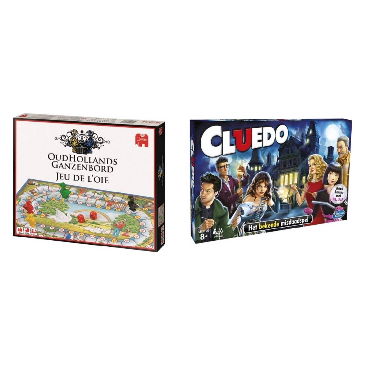 Hasbro Spellenbundel - 2 Stuks - Ganzenbord & Cluedo