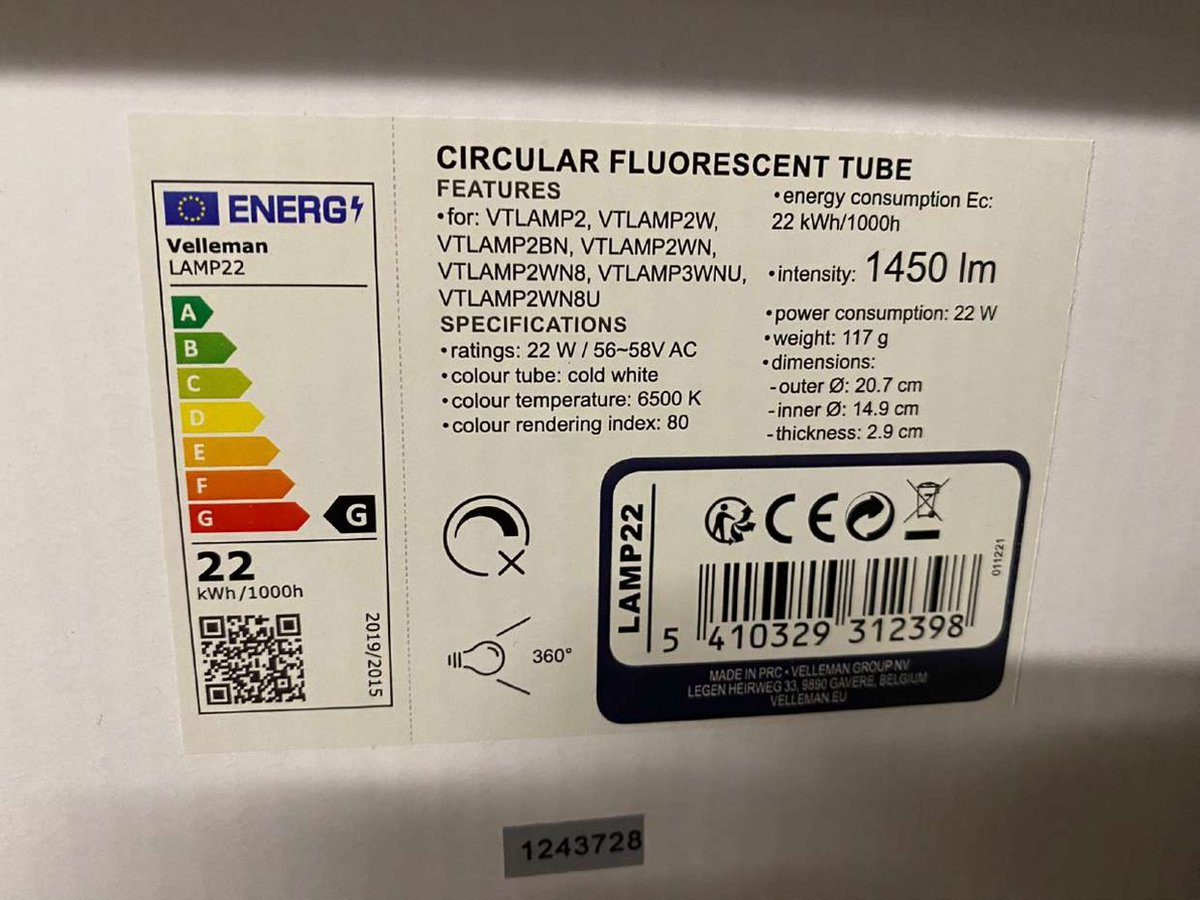 Velleman Lamp22 Reservelamp 22 Watt