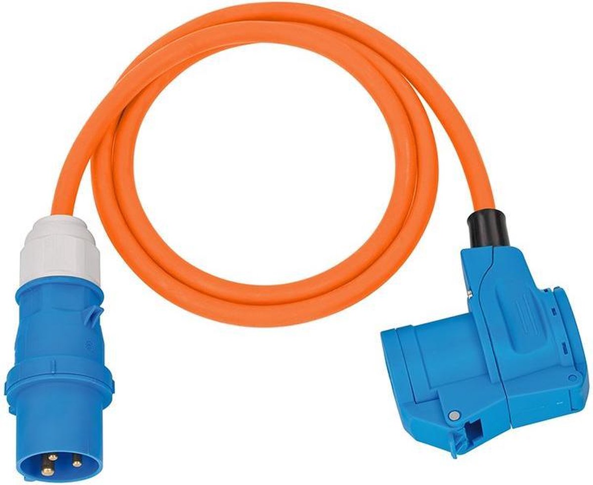 Brennenstuhl | Adapterkabel CEE IP44 1,5m oranje H07RN-F 3G2,5 CEE-stekker, haakse koppeling 230V/16A