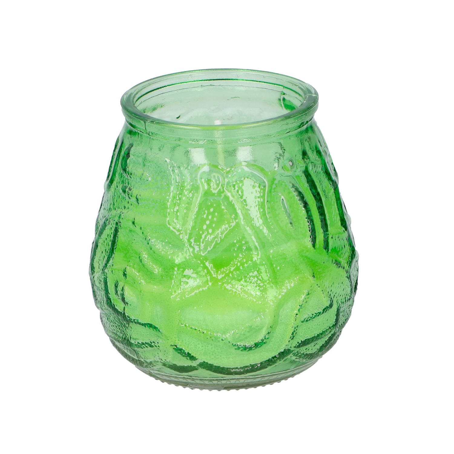 Arti Casa 1x Citronella Lowboy Tafelkaarsen 10 Cm Glas - Geurkaarsen - Groen