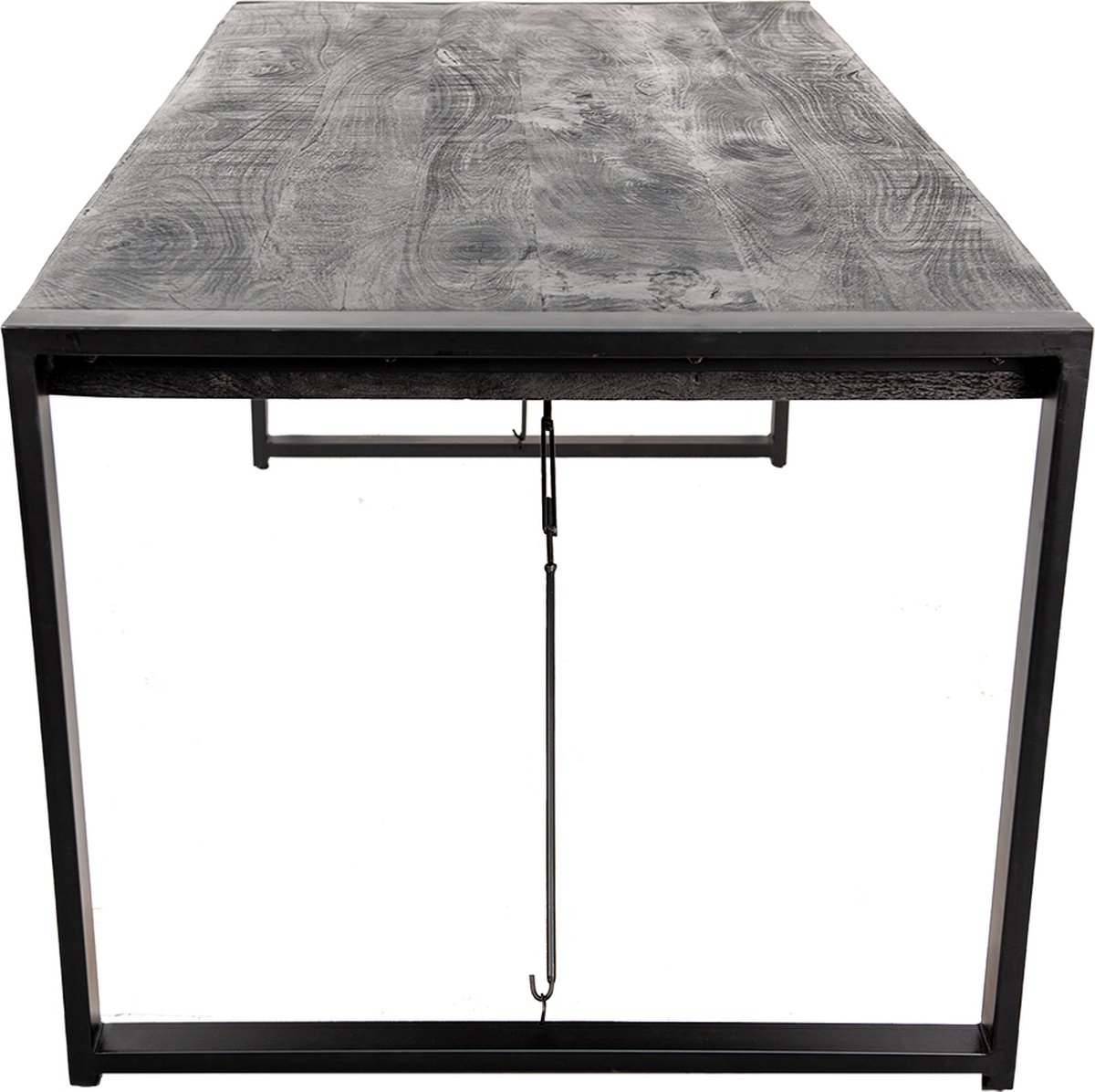 Clayre & Eef Eettafel 180*90*76 Cm Hout Eetkamertafel Tafel Eetkamertafel Tafel - Zwart