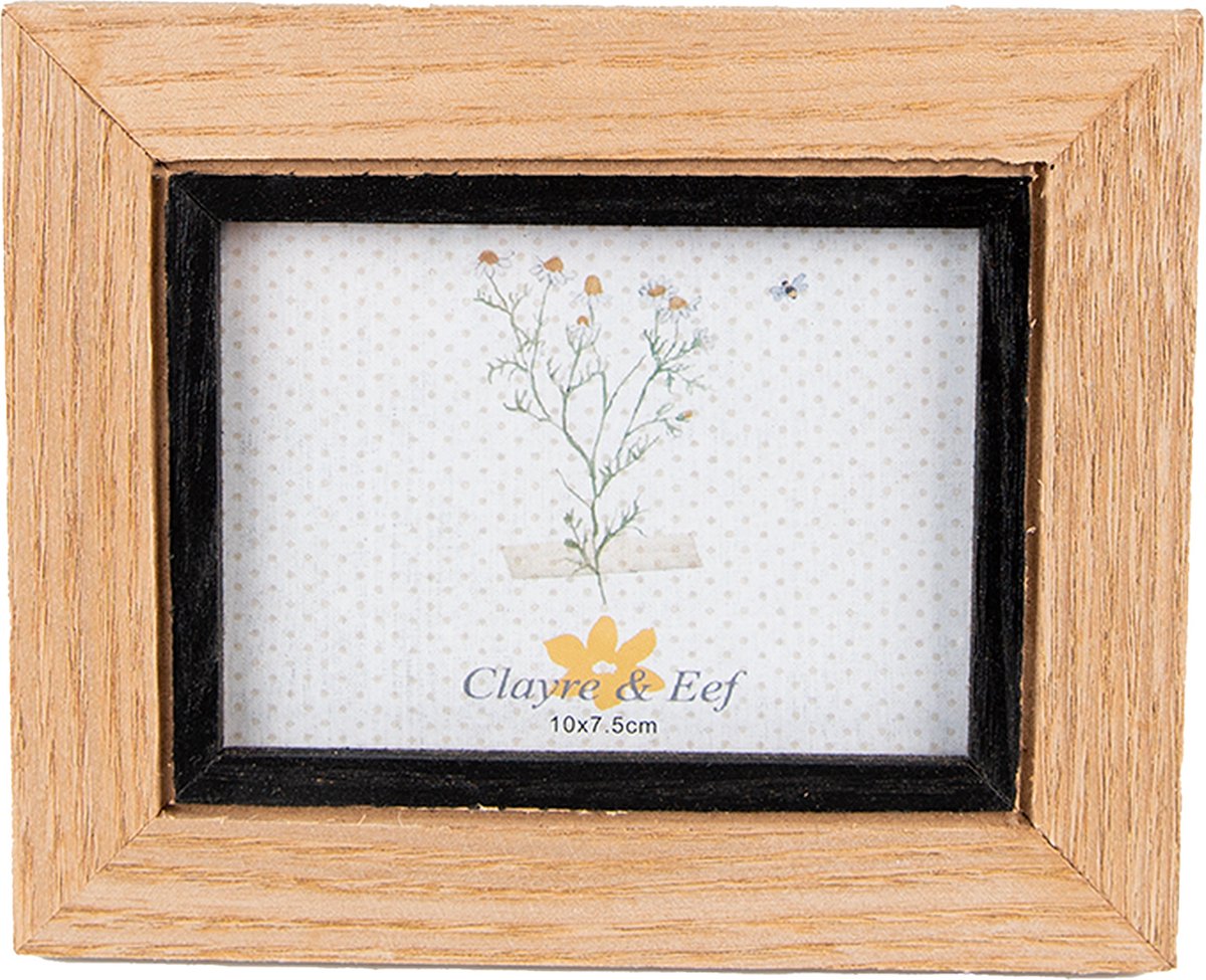 Clayre & Eef Fotolijst 7*10 Cm Zwart Mdf Fotokader Wissellijst Foto Frame Fotokader Wissellijst - Bruin